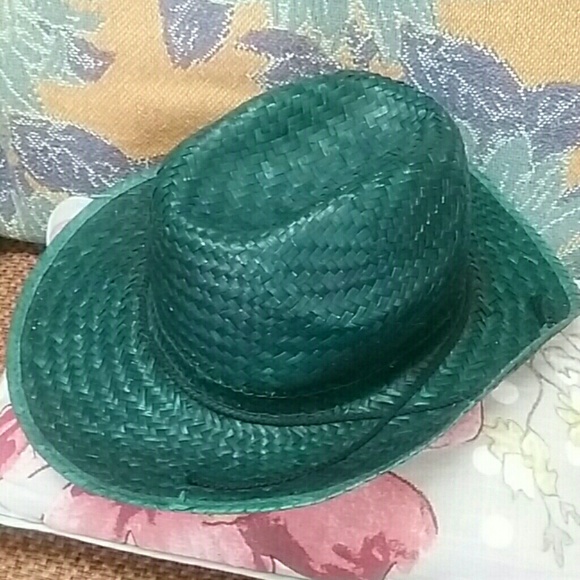 ORIENTAL TRADING Accessories - DEEP TEAL STRAW WESTERN HAT ORIENTAL TRADING Accessories - DEEP TEAL STRAW WESTERN HAT